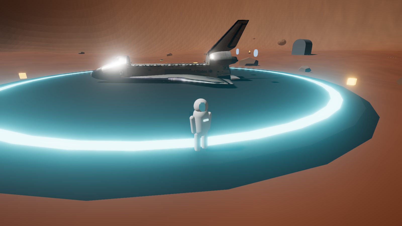 Astronauta na superfície de Marte